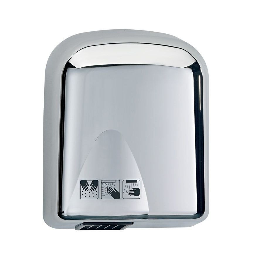 SECADOR DE MANOS BRILLANTE EN ACERO INOXIDABLE DE BAJO RUIDO