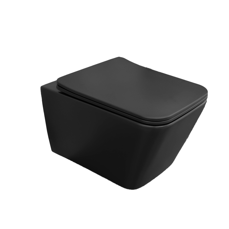 Sanitario Suspendido Cuadrado Magnus Negro Mate