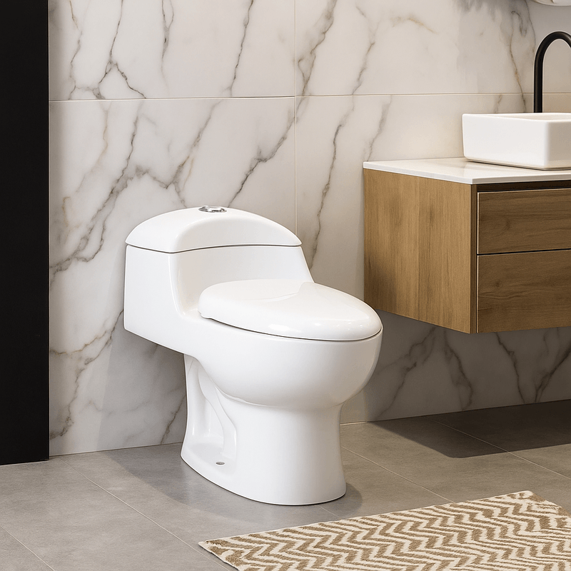 Sanitario Berlin Blanco Descarga 800 Gramos Con Anillo De Cera