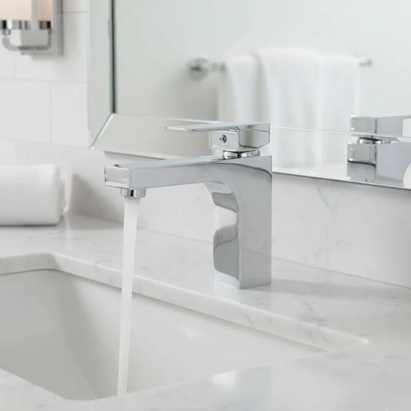 Griferia Para Lavamanos Creta Baja Lecco Cromo