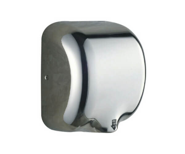 SECADOR DE MANOS BRILLANTE TORNADO EN ACERO INOXIDABLE AUTOMÁTICO INFRARROJO CON VELOCIDAD Y SONIDO AJUSTABLE