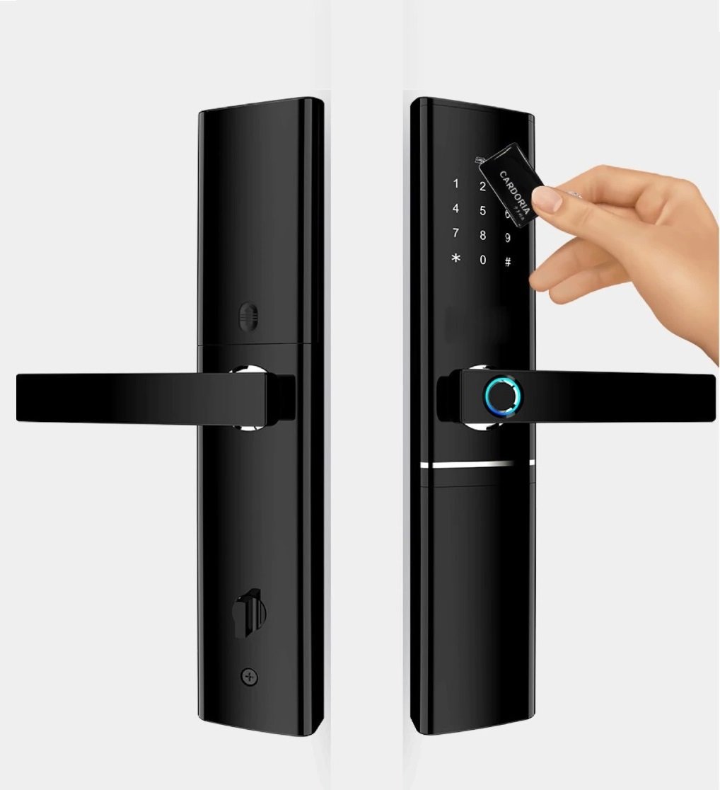 Cerradura Negra / App Ttlock / Ambas Direcciones / Huella / Clave / Tarjeta / Llave