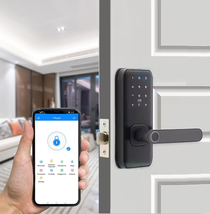 CERRADURA TTLOCK (HUELLA/CLAVE/LLAVE/TARJETA NFC/APP) PARA AIRBNB