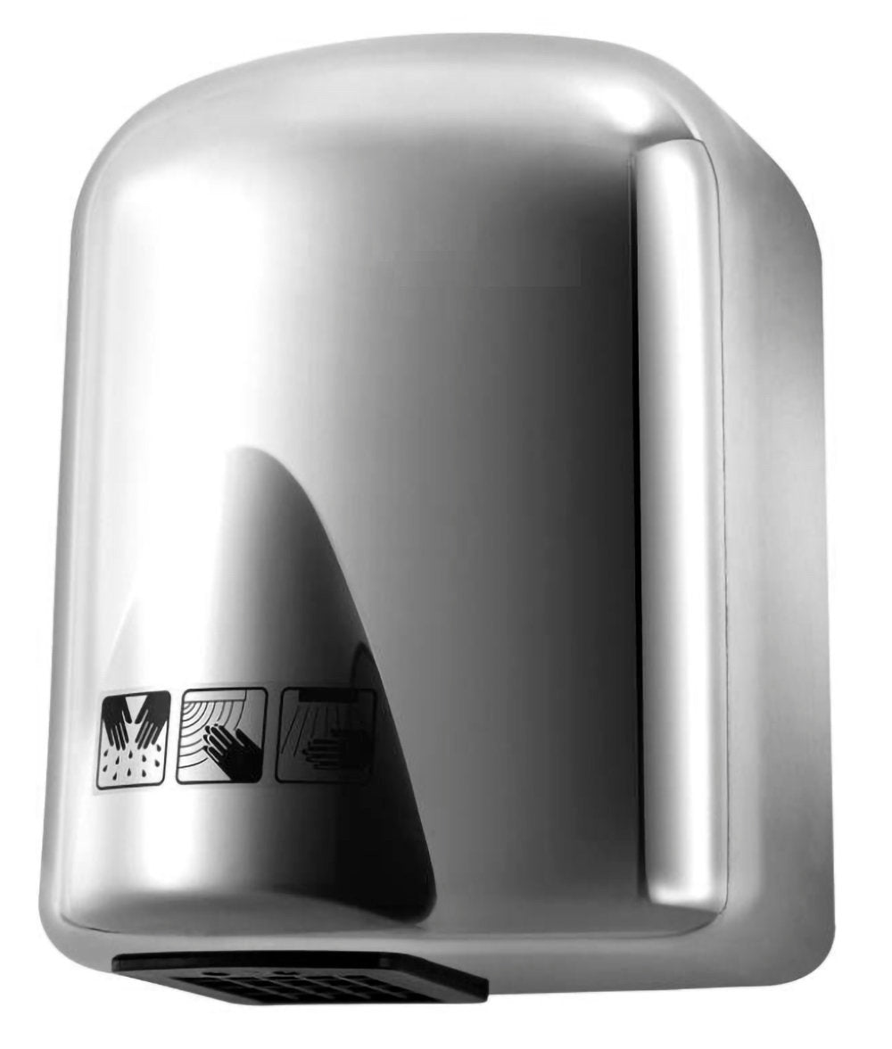 SECADOR DE MANOS BRILLANTE EN ACERO INOXIDABLE DE BAJO RUIDO