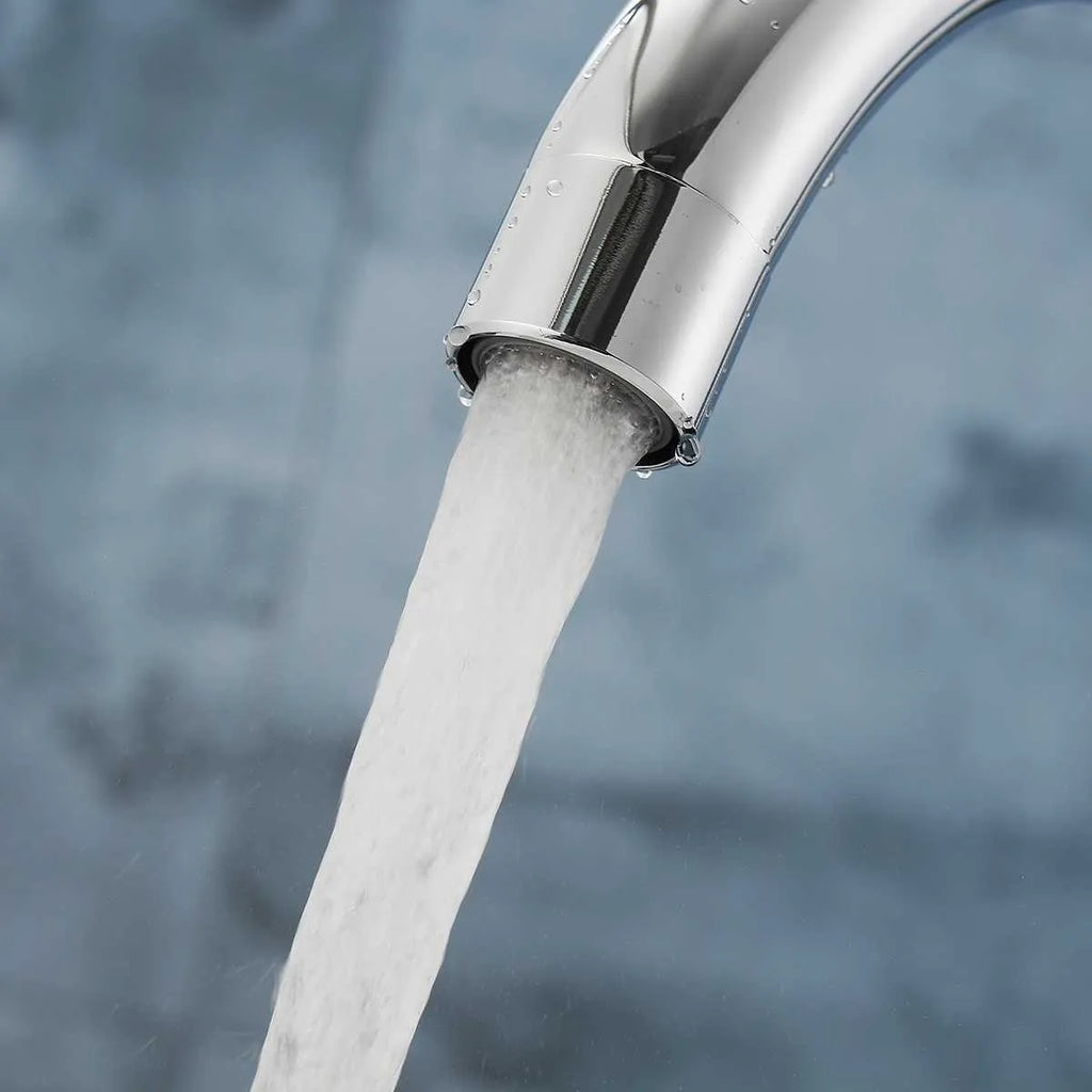 Grifo Automático Cuello de Cisne para Lavamanos / Lavaplatos Cuello Corto