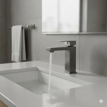 Griferia Para Lavamanos Baja Casalini Grafito Lecco