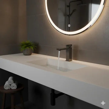 Griferia Para Lavamanos Baja Casalini Grafito Lecco