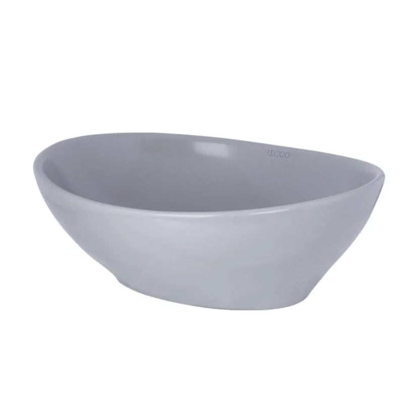 Lavamanos Vessel Ikaria Oval Gris Matte 41x33.5x14.9 Lecco